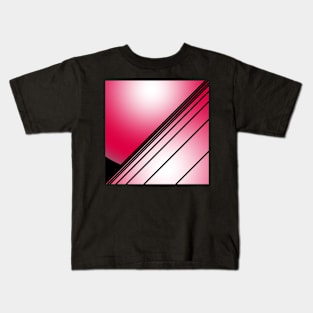 Black diagonals on pink Kids T-Shirt